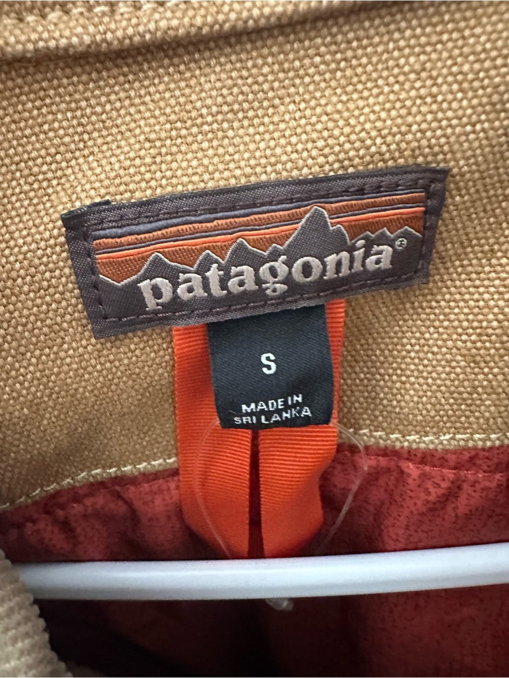 $300 Patagonia Brown Field Jacket with Light Tan Corduroy Collar - Picture 4 of 7